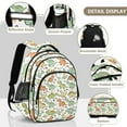 thumbnail image 4 of ALAZA Cute Cartoon Dinosaurs Leaf School Backpack Elementary Bag Bookbag Travel Rucksack, 4 of 6