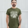 thumbnail image 3 of Tee Hunt Greaser Outlaw T-Shirt Old School Hot Rod Men's Tee, Military Green, XX-Large, 3 of 5