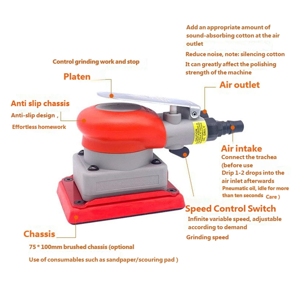 Multipurpose Pneumatic Sanding Machine Random Orbital Sander Suitable For Both Professional And DIY Projects