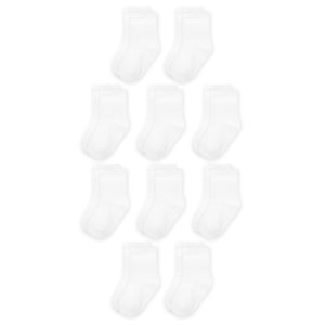 Wonder Nation Baby and Toddler Crew Socks, 10-Pack