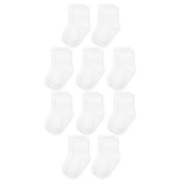 Wonder Nation Baby and Toddler Crew Socks, 10 Pack, Size 0M- 5T
