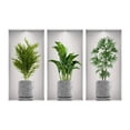 thumbnail image 4 of DimyFew 3-Piece Potted Plant Wall Stickers, 3D Plant Decor Stickers, Removable PVC, Waterproof, Easy Installation for Bedroom, Kitchen, Dining Room, Children& 45cmx23cm, 4 of 8