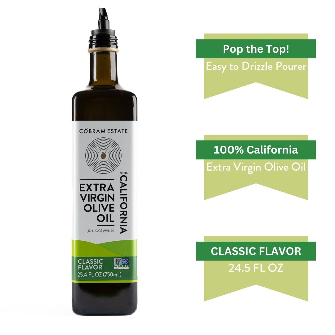 (6 pack) Cobram Estate Classic Flavor 100% California Extra Virgin Olive Oil, 25.4 fl oz Bottle – First Cold Pressed, Easy-Pour Cooking Oil