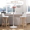 thumbnail image 4 of HOMCOM Tabourets de Bar Lot de 2, Chaises de Bar Rembourrées en Cuir PU avec Dossiers, 4 of 10