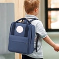 thumbnail image 4 of YIMWNYI Large Size Backpack, Lightweight Canvas Travel Backpack with Multiple Pockets, Adjustable Padded Shoulder Straps, Stylish and Durable, Ideal for Everyday Use, Work, and Travel, 4 of 5