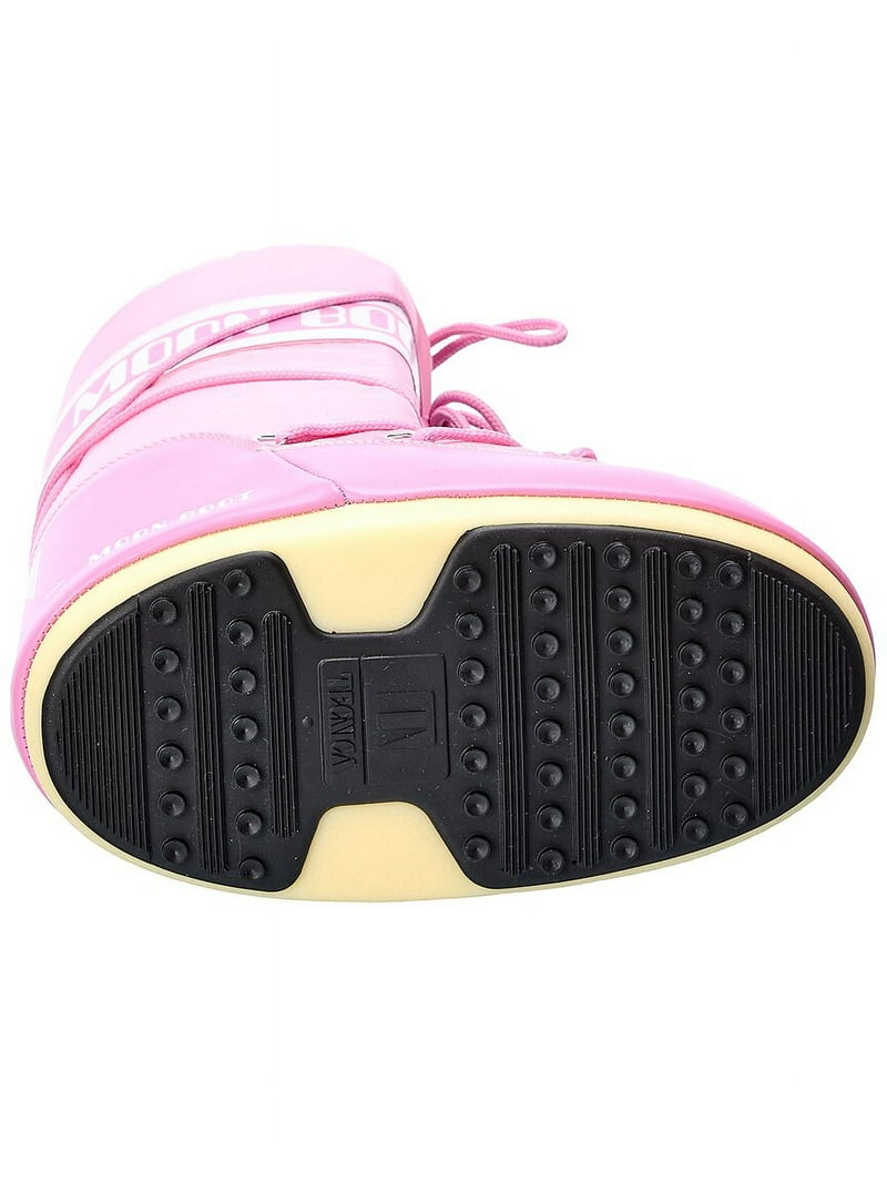 Moon Boot Women's Snow Boots, Pink Nylon, Lace-Up, Size 3.5/5 US