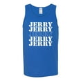 thumbnail image 2 of Wild Bobby Jerry Springer 90's TV Talk Show Host Jerry Jerry Chant Famous People Mens Tank Top, Royal, XX-Large, 2 of 6
