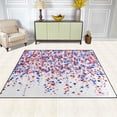 thumbnail image 2 of FREEAM America Flag Galaxy Stars Non Slip Area Rug for Living Dinning Room Bedroom Kitchen 58 x 80 Inch, 4th of July Nursery Rug Floor Carpet, 2 of 6