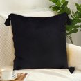 thumbnail image 2 of SOGA 45cm Black Vintage Butterfly Throw Pillow – Tassel Accent Velvet Square Decorative Cushion for Couch, Bed, Sofa, and Home Decor, 2 of 7
