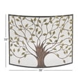 thumbnail image 4 of Dec Mode Farmhouse Metal Fireplace Screen with Brown and Green Tree Detail, 39"W x 33"H, Black Frame, 4 of 14