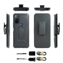 Value Pack ! for Cricket Dream 5G AT&T Radiant Max 5G (NOT FIT AT&T RADIANT MAX) Phone Case 360° Cover Clip Kickstand Holster Hybrid Shock Bumper with Tempered Glass