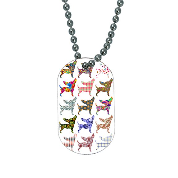 KuzmarK Pendant Dog Tag Necklace - Chihuahua Dog