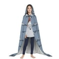 thumbnail image 3 of Honeii Cute Whale Print Poncho Cape, Cloak Coat, Snuggly Hooded Wearable Blanket, Hooded Cape For Teenagers,Halloween Costumes-Small, 3 of 7