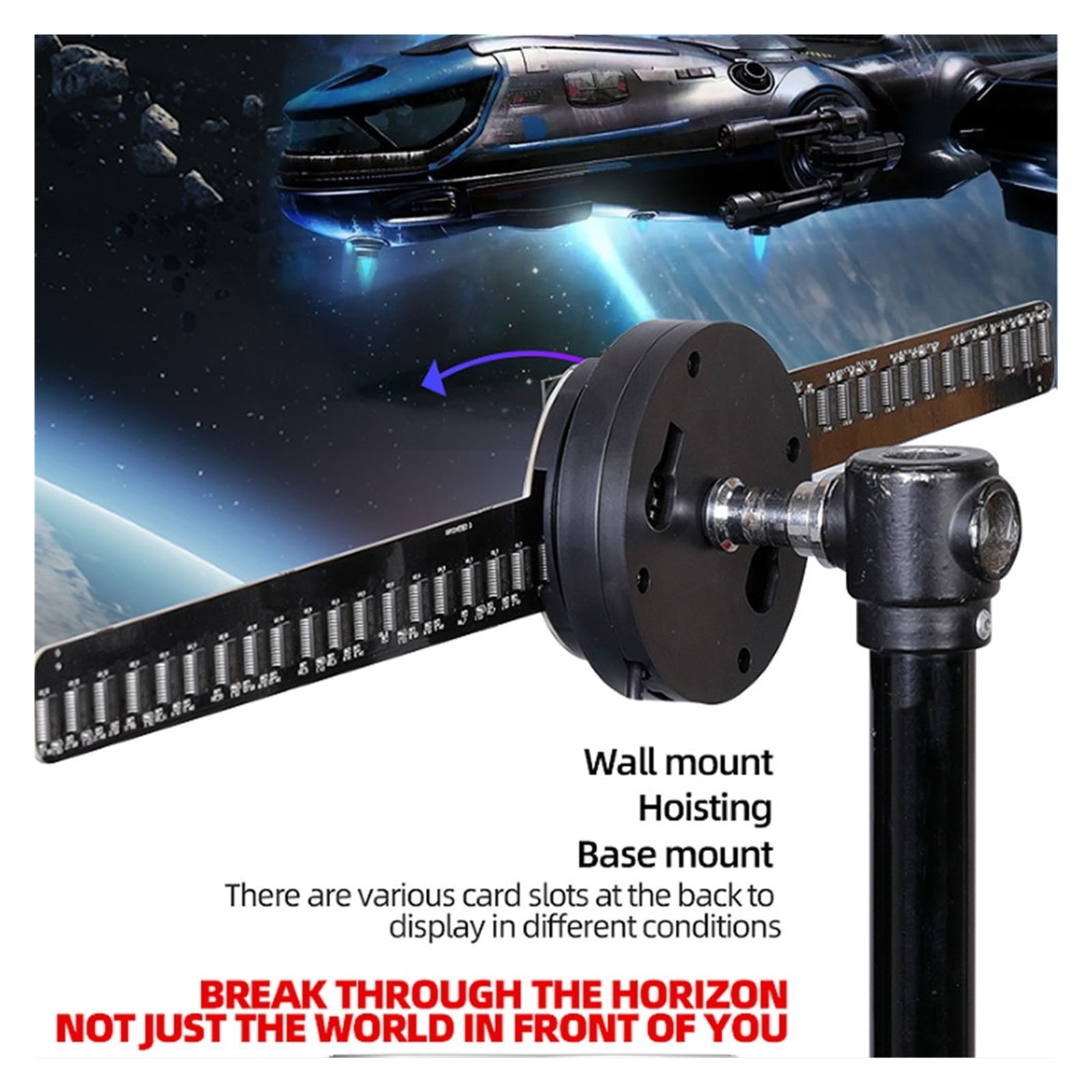 Led Display Advertising Equipment 3D Hologram Fan Display Fan 3D Holographfic Projector Fan Led Light ,Versatile And Practical