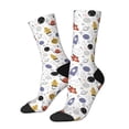 thumbnail image 1 of Balery Rocket Planets Calcetas Largas con Estampado para Hombre y Mujer – Suaves y Transpirables, Talla Única (US 5-11), 1 of 6