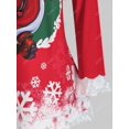 thumbnail image 4 of Más el tamaño de la Navidad del copo de nieve del cordón del Grupo Noel Túnica Tee Rosegal Mangas largas de talla grande, 4 of 5
