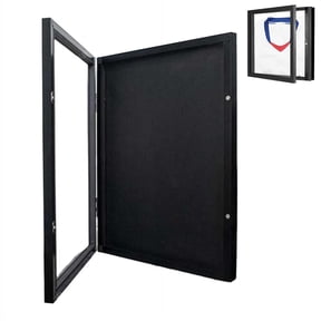 Large T-Shirt Display Frame 14x18 Inch - Oversized Imitation Wood Shadow Box, Museum Quality Display Case for Jerseys & Collectibles