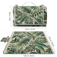thumbnail image 2 of Awypu Palm Leaf Tropical Plants Green Square Outdoor Picnic Mat 58.3x58.3in, 2 of 6