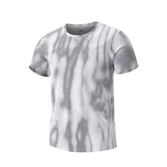 Tops para hombre, blusas y camisas de manga corta con cuello redondo para hombre, camiseta de manga corta con cuello redondo para hombre, blusa deportiva informal de seda fría transpirable para hombre