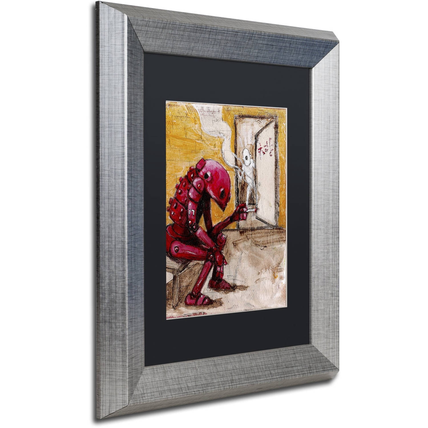 Trademark Fine Art 'Obsolete' Canvas Art by Craig Snodgrass, Black Matte, Silver Frame