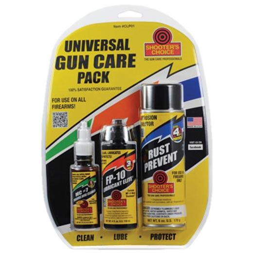SHOOTERS CHOICE CLP01 CLEANING SUPPLIES UNIVERSAL GUN CARE PACK N/A