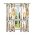 thumbnail image 7 of Yayeee Window Curtains Light Filtering 63"x42" Grommet Panel Pair Home Living Room Decor, Beige Fall Books, 7 of 7