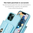 thumbnail image 5 of Decase for iPhone 14 Pro Max Case, Wallet Card Holder Luxury PU Leather Cover Lanyard Crossbody Strap Women Girl Magnetic Clasp Kickstand Heavy Duty Shockproof Protective, Blue, 5 of 9