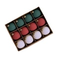 thumbnail image 4 of Adornos colgantes de Navidad perfecl 12 bolas Verde rojo 6 cm, 4 of 8