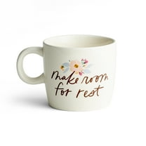 DaySpring - Studio 71 - Make Room For Rest - Inspirational Ceramic Mug, 16 oz, White