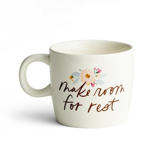 DaySpring - Studio 71 - Make Room For Rest - Inspirational Ceramic Mug, 16 oz, White