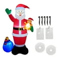 thumbnail image 3 of Adornos navideños inflables para exteriores, juguete inflable, figura de Papá Noel de 2,13 m de altura, ideal para decorar el de Navidad., 3 of 9