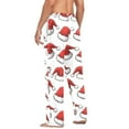thumbnail image 3 of FORMRS Mens Pajama Pants with Pockets Sleepwear Lounge Bottoms Sizes S-2XL, Red Santa Hats Pattern, 3 of 7