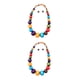 thumbnail image 2 of Qarigey Collar de cuentas de , joyería colorida, único exagerado para mujeres, collares, colgantes, amuleto que combina con cadenas bonitas, Vistoso 2Conjunto, 2 of 6