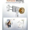 thumbnail image 5 of 62" Phone Tripod & Selfie Stick, Tripod for iPhone with Remote, All-in-1 Cell Phone Stand, Portable, Lightweight Extendable for Selfies Video Recording Vlog, Compatible with iPhone Android - White, 5 of 14