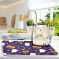 thumbnail image 5 of Coolnut Halloween Ghost Pumpkin Dish Drying Mat Absorbent Reversible Drying Pad Dish Drainer Rack Mat for Kitchen Countertops Sinks,24"x18", 5 of 6