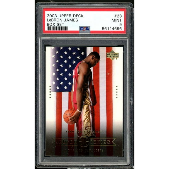 LeBron James Rookie Card 2003 Upper Deck LeBron James Box Set #23 PSA 9