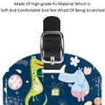 thumbnail image 4 of Square 2Pack PU Leather Animal Blue Pattern Cruise Luggage Tag with Privacy Cover and Name ID Tag for Travel Handbags Backpacks Luggage Tags, 4 of 6