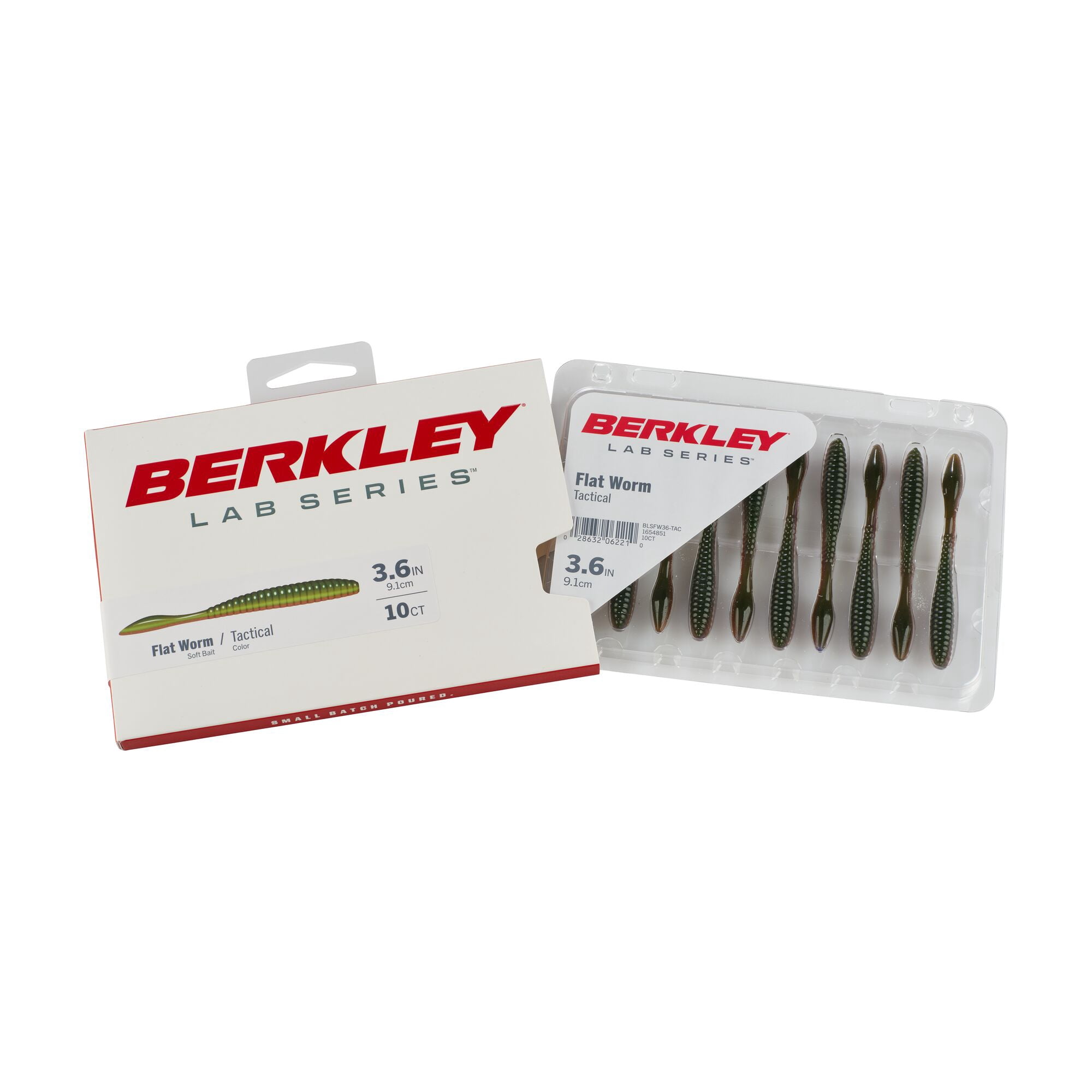 Berkley Lab Series™ Flat Worm, 3.6 in, Ember Jelly Fusion (10 Count)