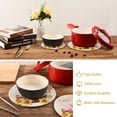 thumbnail image 6 of SKYSONIC 2Pcs Watercolor Basket Color Eggs Pot Holders Trivets, Yellow Flowers Cotton Thread Weave Trivet Heat Resistant Mats Pot Teapot Protection Table Decorative, 6 of 7