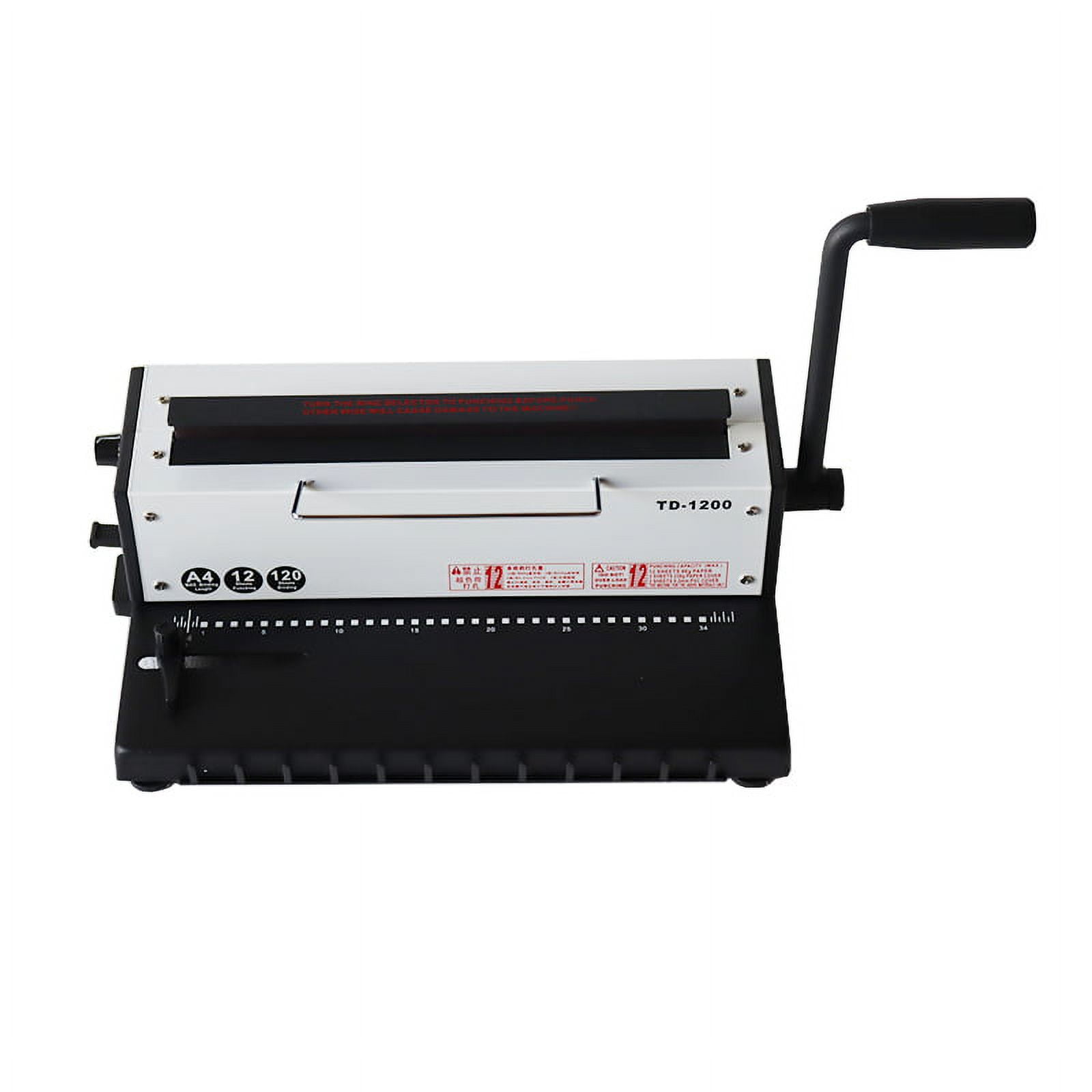 PreAsion Manual Spiral Coil Binder Puncher 34 Holes Book Punching Binding Machine All Steel Metal