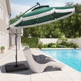 thumbnail image 4 of Outdoor 10Ft Double Top Crank Umbrella Patio Cantilever Umbrella with Fringe Tassel and LED Lights Navy, 4 of 5