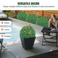 thumbnail image 6 of Artificial Topiaries Boxwood Trees 16 Inch Tall 2 Pieces Ball Shape Faux Topiaries All Year Green Decorative Balls for Backyard Balcony Garden Wedding Home Decor, 6 of 6