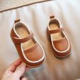 thumbnail image 4 of Juebong Baby Girl Children's Soft-soled Small Leather Shoes Princess Shoes Thick Bottom Casual Shoes, Brown, 3-4 Years, 4 of 7