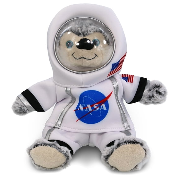 DolliBu Big Eye Husky Dog Astronaut Plush Toy - Super Soft Pet Life Astronaut Stuffed Animal Plush with Space Helmet and NASA Astronaut Suit, Cute Spaceman Doll Decor for Girls and Boys - 9 Inch