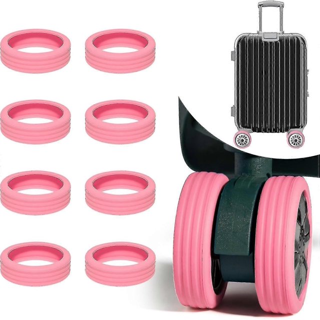 8 Pcs Housse de Roue de Valise, Housses de Protection de Roues de Valise de Voyage, Housses de Roue de Valise en Silicone, Réduit le Bruit
