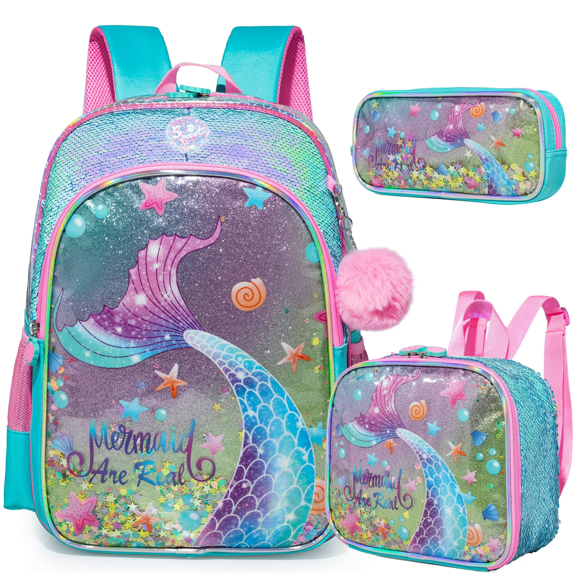 Meetbelify Backpack for Girls Backpacks Kids School Bookbag for Elementary Students Full Size Travel Bag with lunch box Walmart