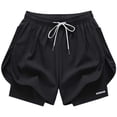 thumbnail image 2 of Yourumao Athletic Shorts for Women with Lining Drawstring Elastic Waist Running Shorts Mesh Lightweight Summer Shorts for Activewear, 2 of 8