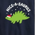 thumbnail image 3 of Instant Message - Niceasaurus Christmas - Toddler & Youth Crewneck Fleece Sweatshirt, 3 of 6