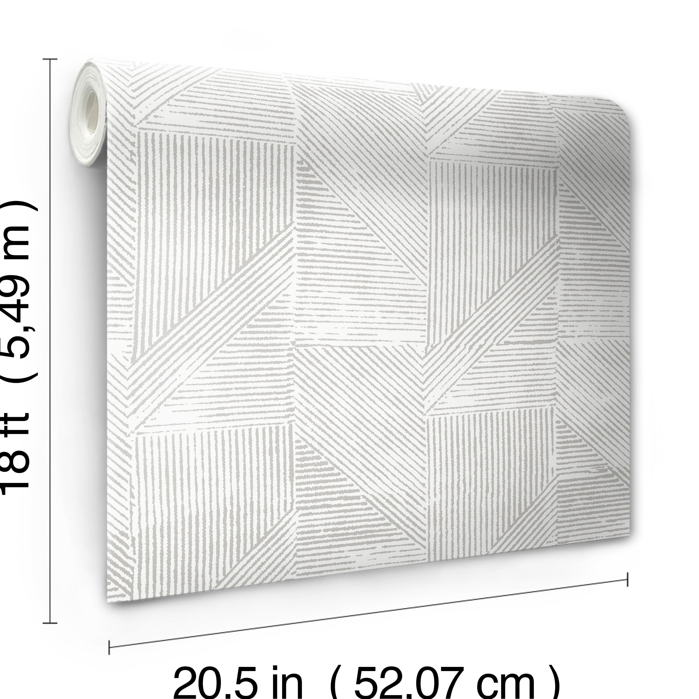 Better Homes & Gardens Grey Posey Peel and Stick Wallpaper 30.75 Sq. ft, 1 Count
