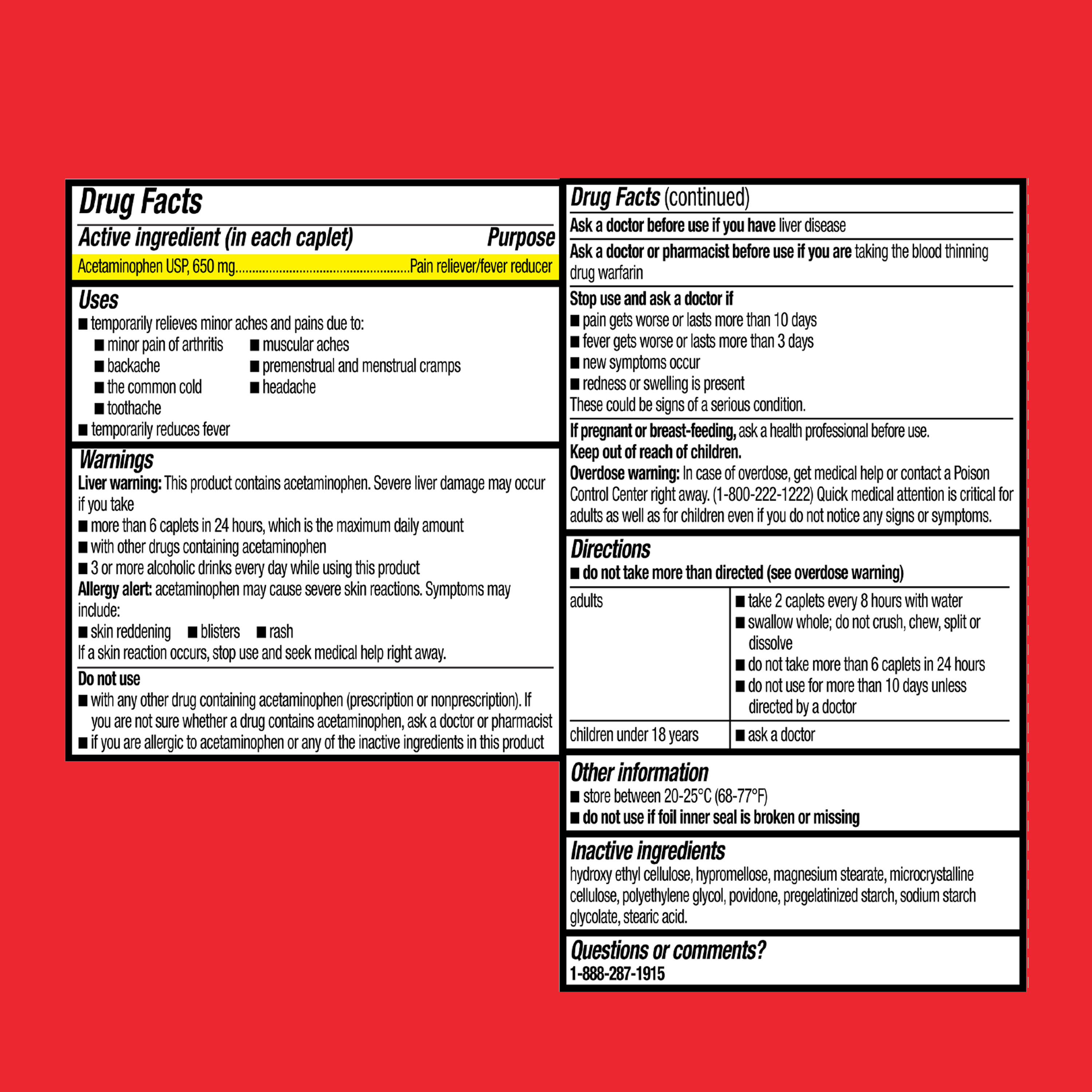 Equate Alivio del Dolor por Artritis con Acetaminofén, 650 mg, 100 Tabletas, Liberación Prolongada 5